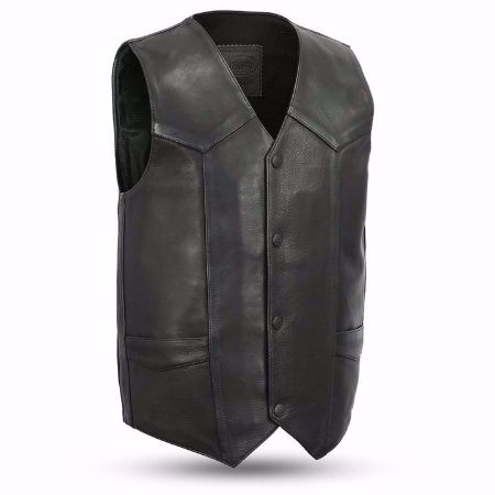 Picture of First Mfg. Men's Leather Vest - Tombstone