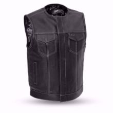 Picture of First Mfg. Men's Leather Vest - Bandit - Red or Black