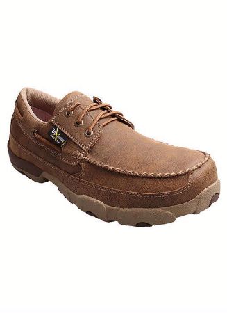 Picture of Twisted X Men's Safety Toe Boat Shoe Moc